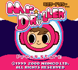 Mr. Driller title screen for GameBoy Color